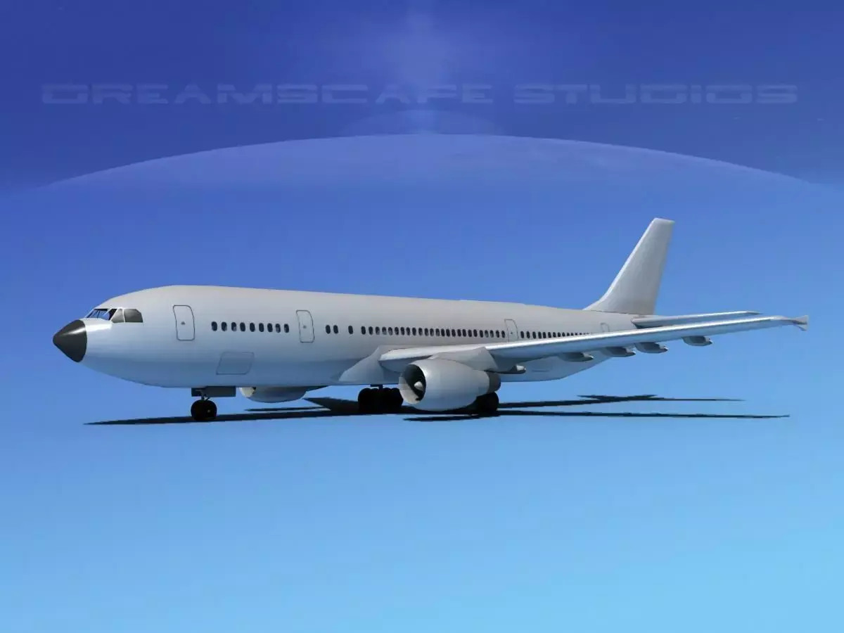 Airbus A300 Bare Metal 3D model