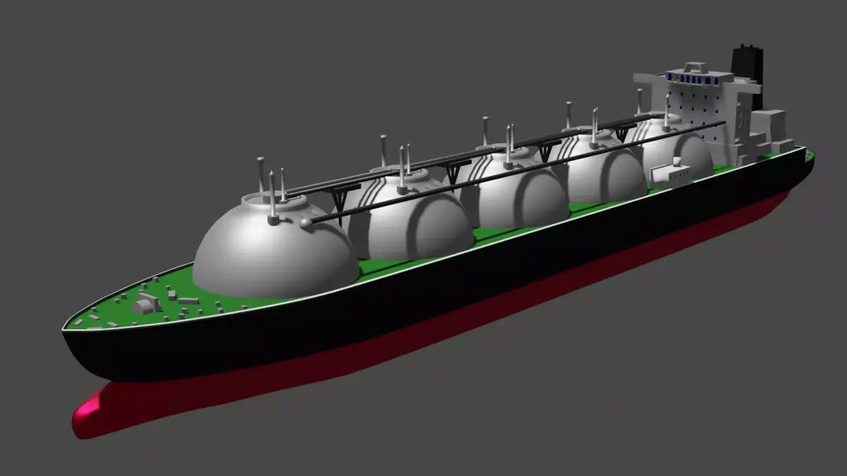LNG Ship Low-poly 3D model