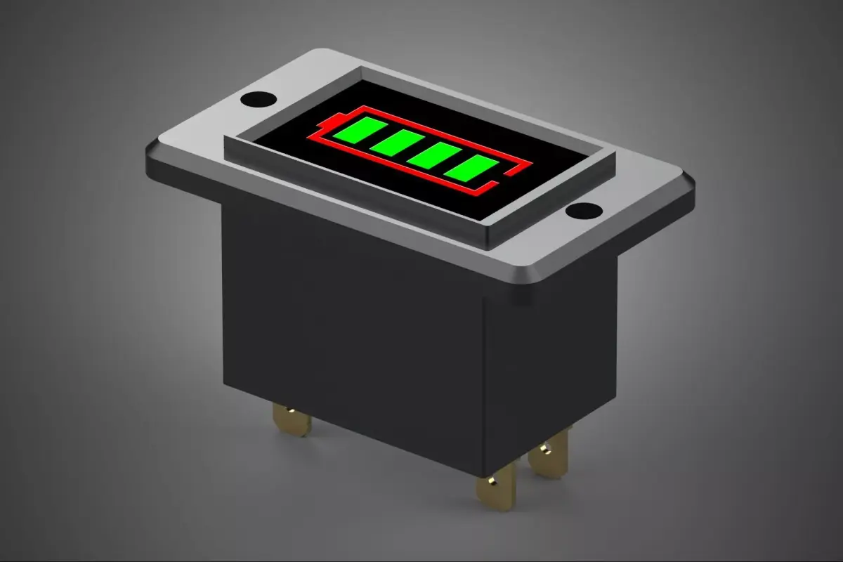 BATTERY CAPACITY STATUS INDICATOR LEVEL DISPLAY METER MONITOR UI 3D model