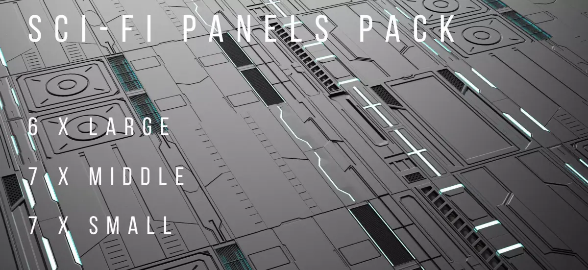 Sci-Fi-Panels-Pack 20 3D model