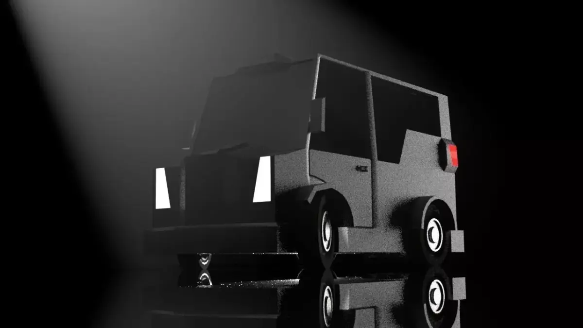 Truck police car Free low-poly 3D model