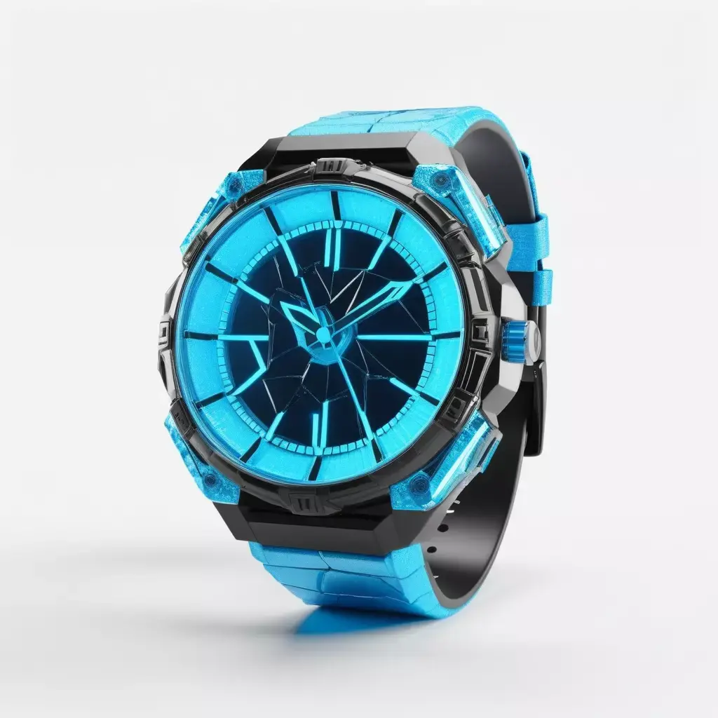 Futuristic Holographic Neon Watch 3D model
