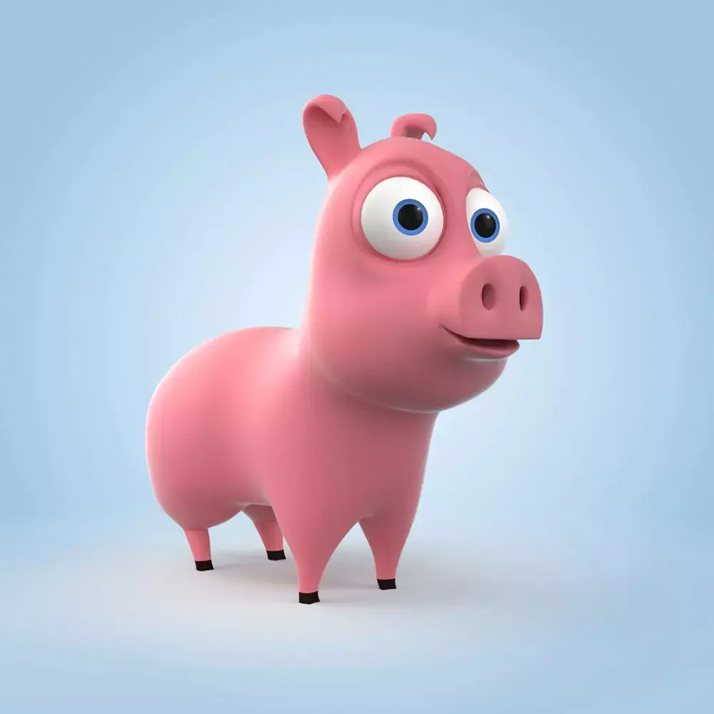 Cartoon Pig 3D model