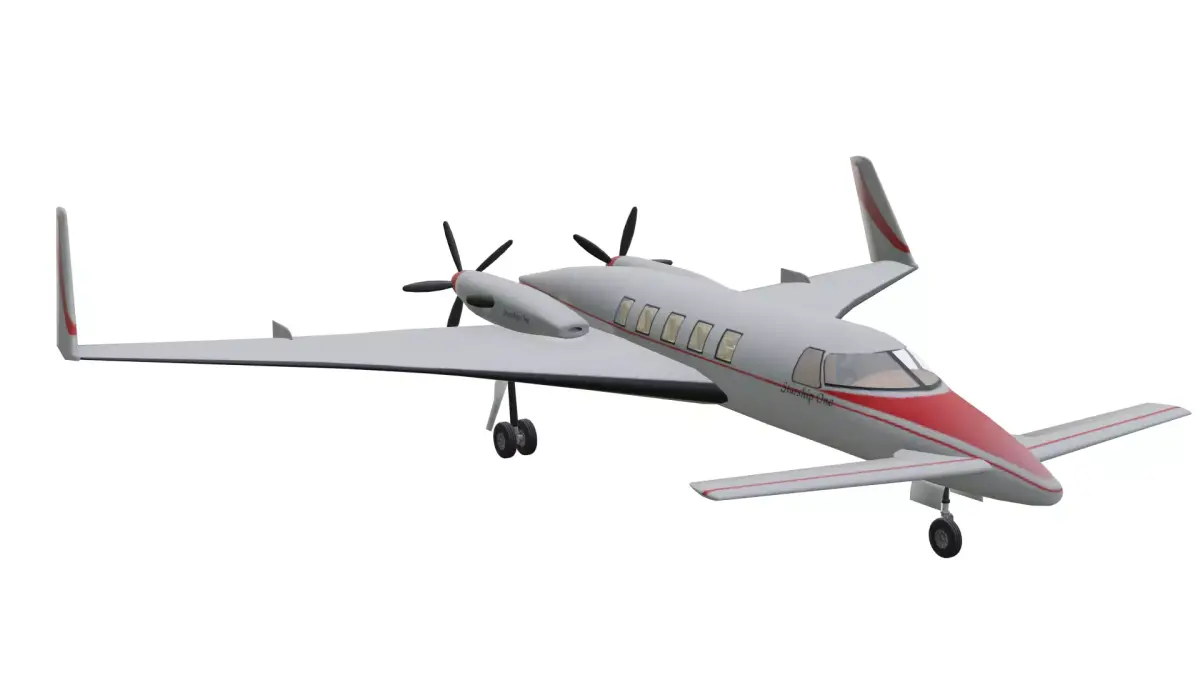 Beechcraft Starship Low-poly 3D model