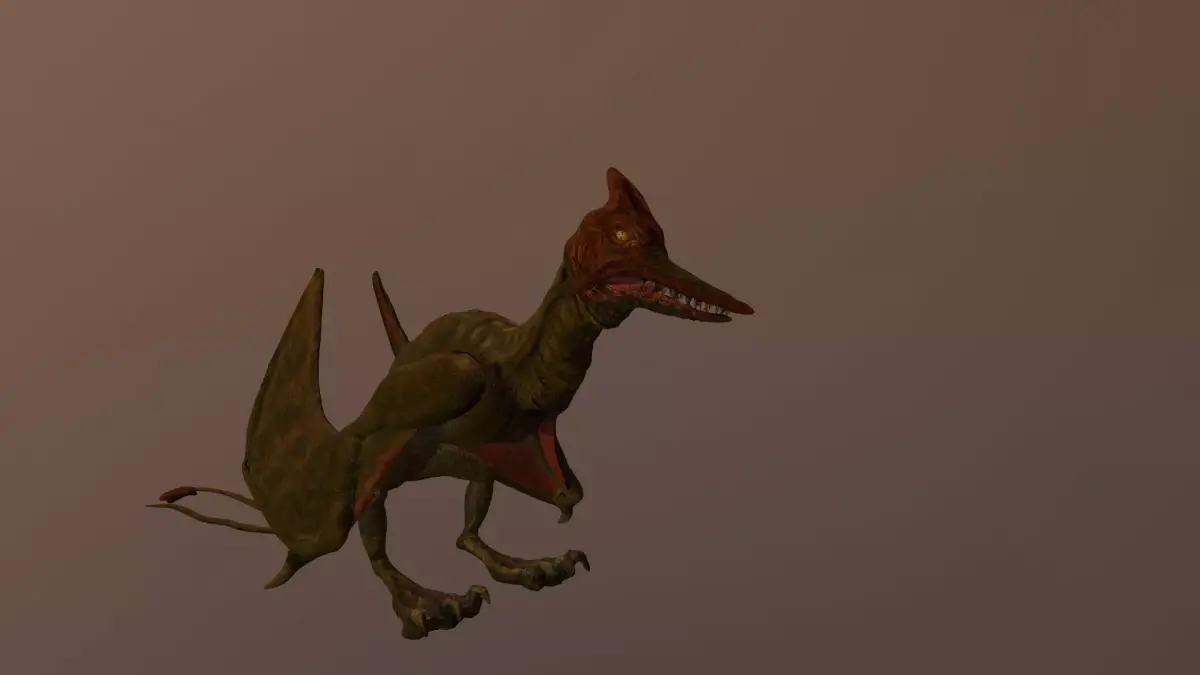 Monster Pterodaptyl Low-poly 3D model