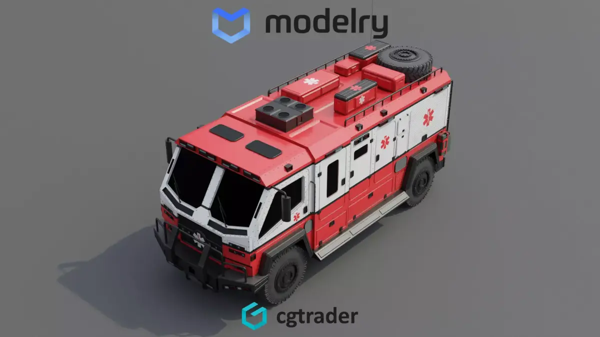 Search Rescue Vehicle 3D model purchase