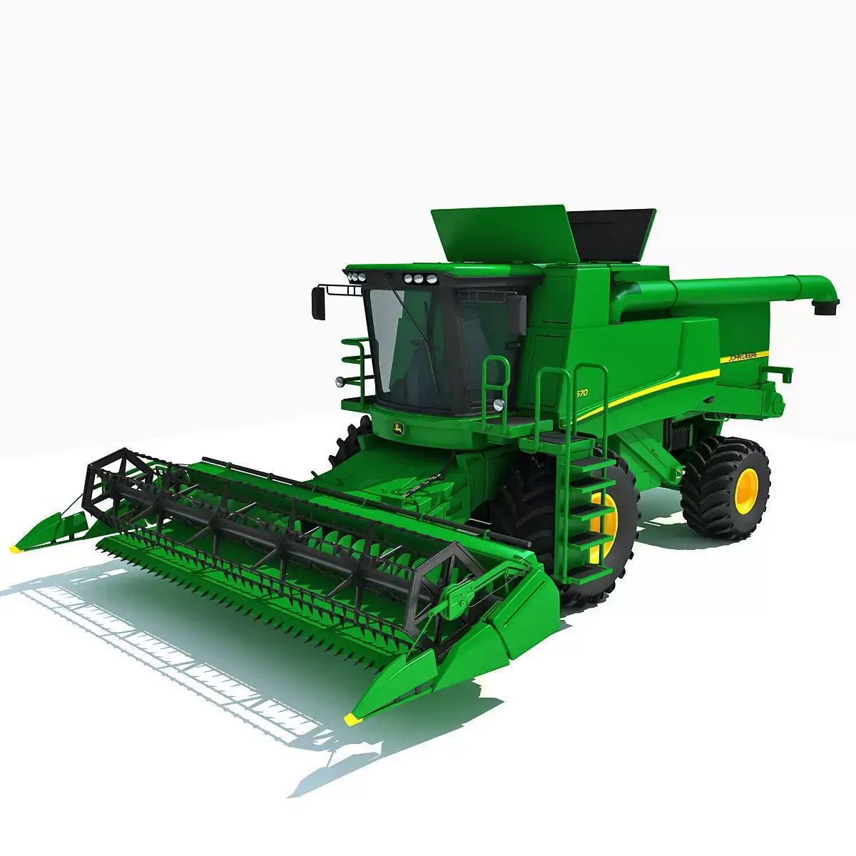 Green Combine Harvester 3D model