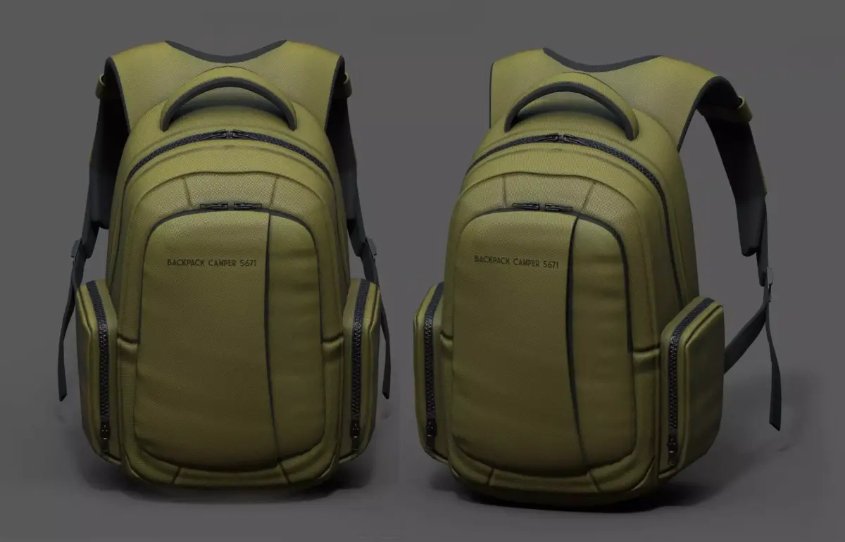 Backpack Camping Generic military combat soldier armor scifi  Low-poly 3D model purchase