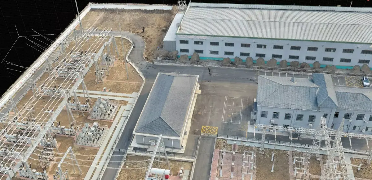 220kV Electrical power substation Gaussian splatting 3D model purchase