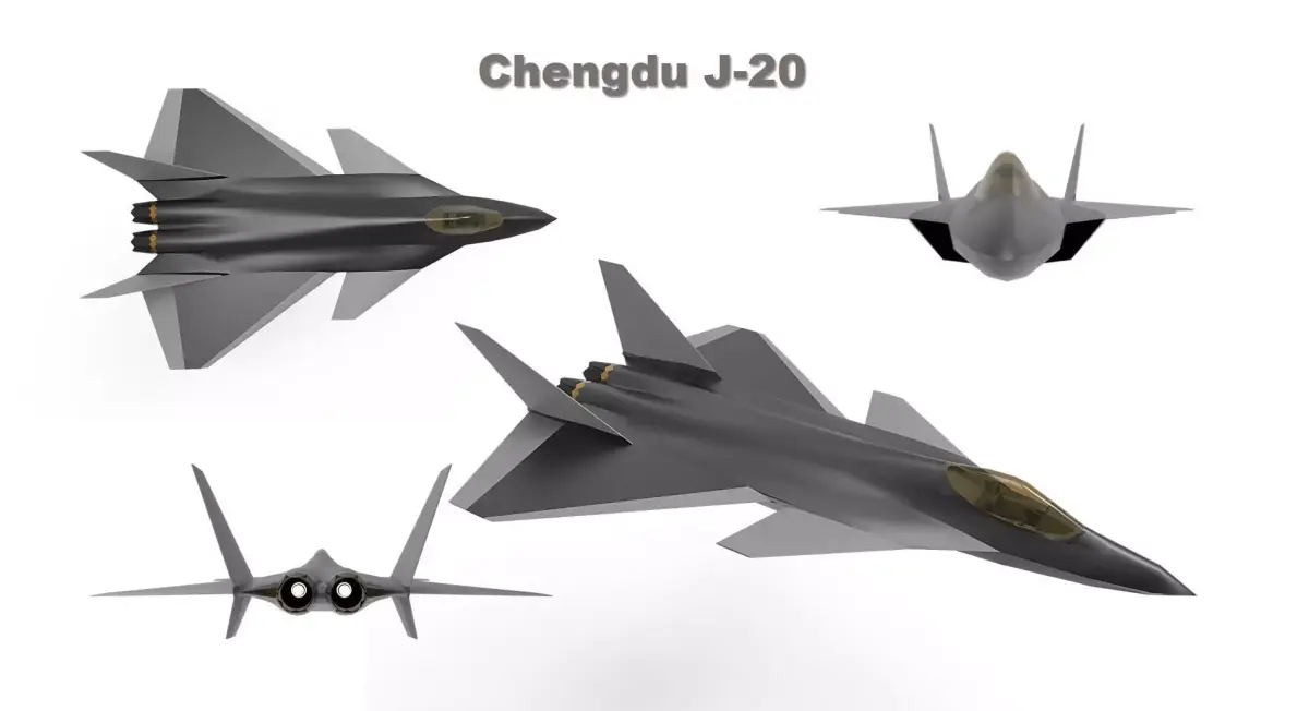 Chengdu J-20 3D model