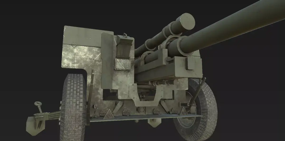 105mm M2A1 Howitzer 3D model 3D model