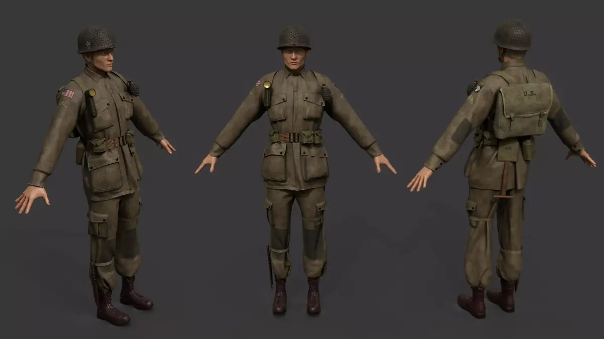 101st Airborne division soldier 3D model