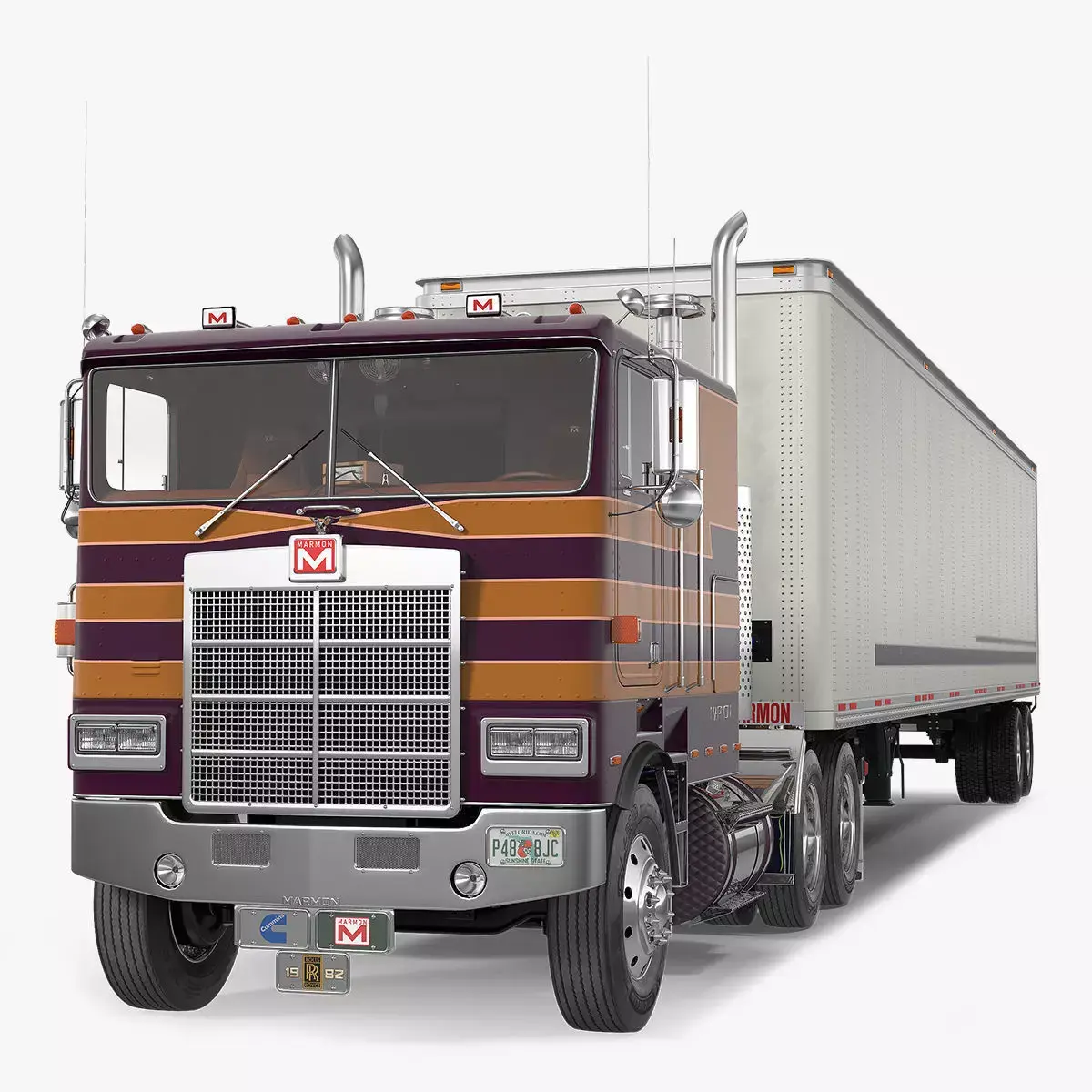 Marmon 110P Truck with Trailer 3D model