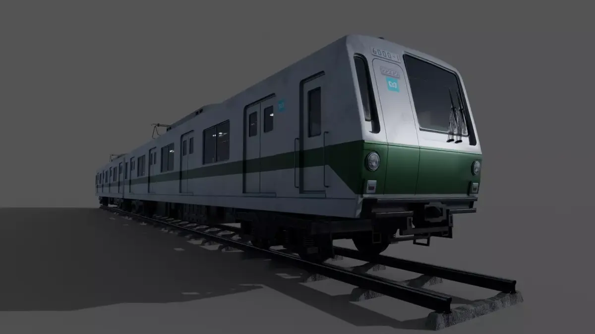 Japan Train Takyo metro subway 6000  Low-poly 3D model