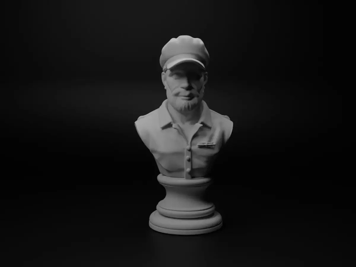 Truck Driver Bust Chess 3D print model buy