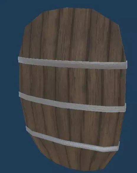 Shield wooden barrel Free 3D model