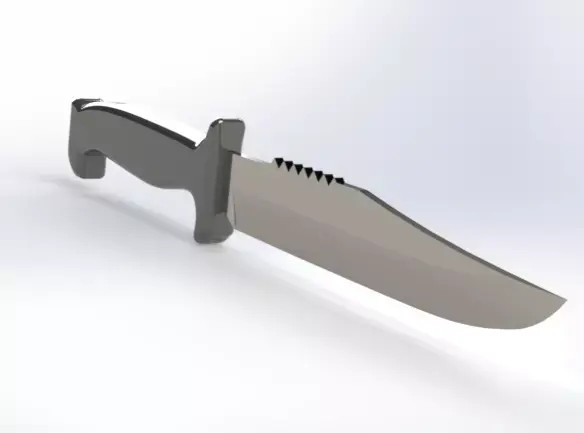 Military Tactical Knife Decorative Combat Blade with Serrated 3D print model