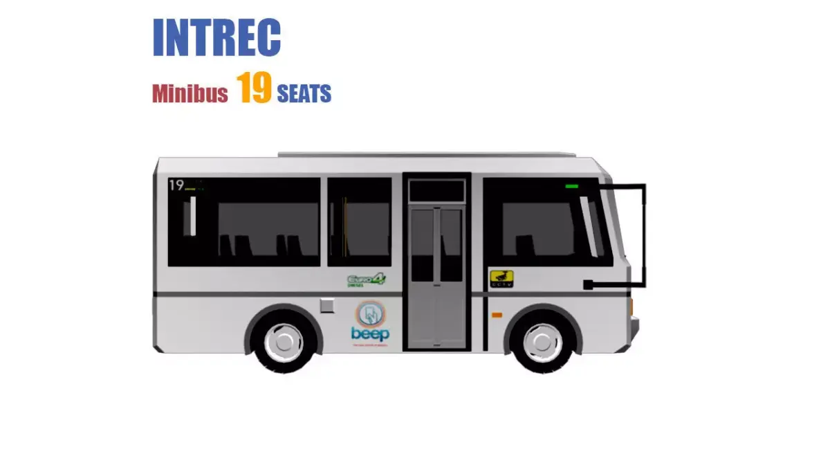Minibus 19 SEATS Low-poly 3D model