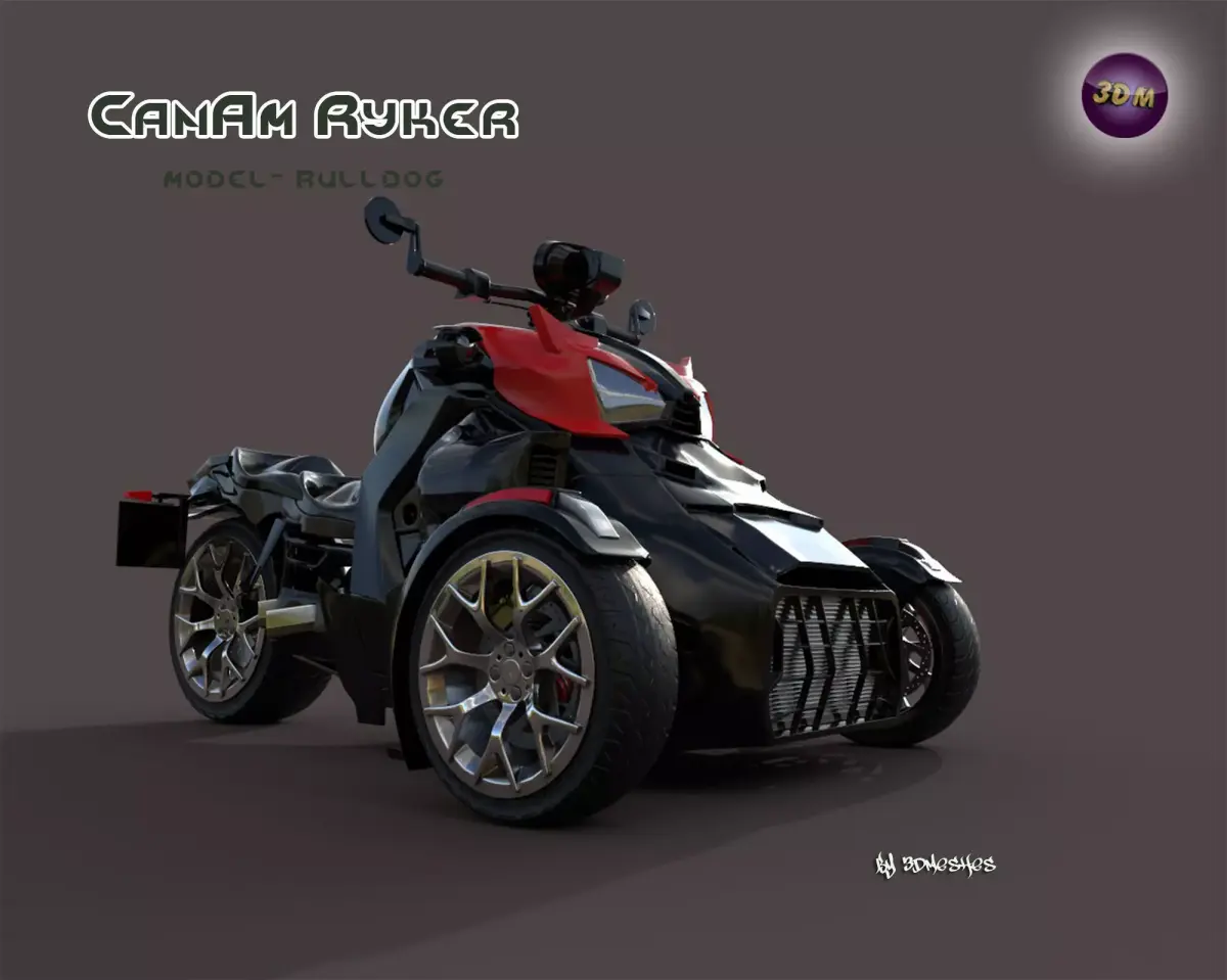 CanAm Ryker Bulldog - PBR Low-poly 3D model