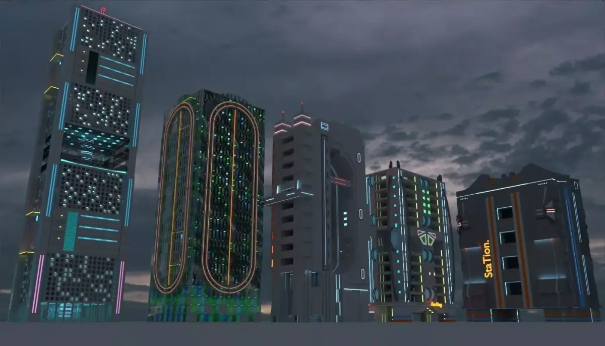 Sci-Fi Buildings 1 3D model