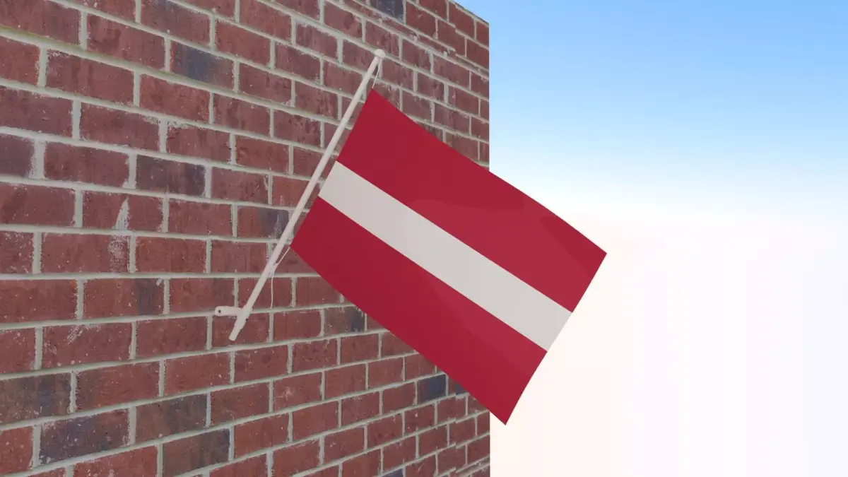 Flag of Latvia 3D model