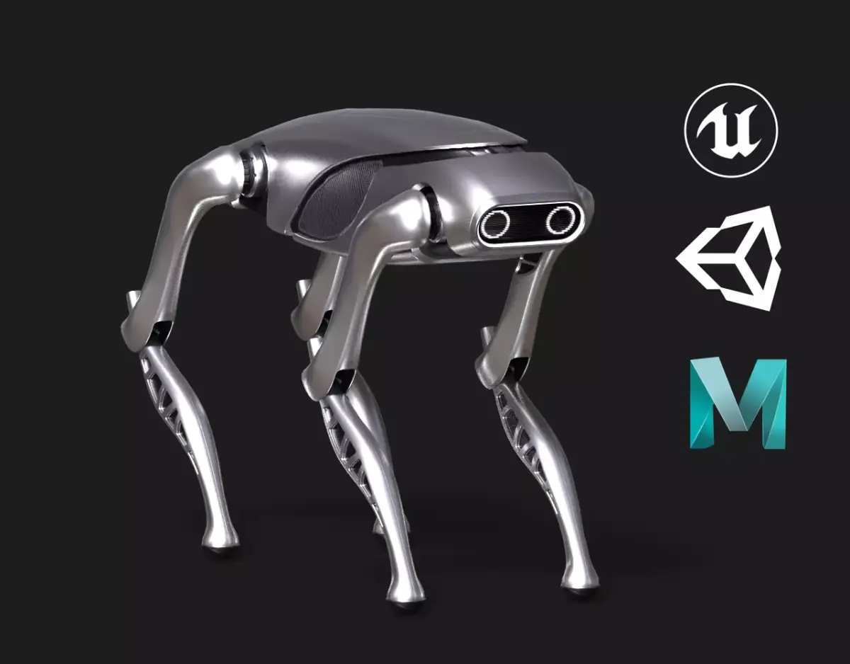 Robot Dog Low-poly 3D model buy