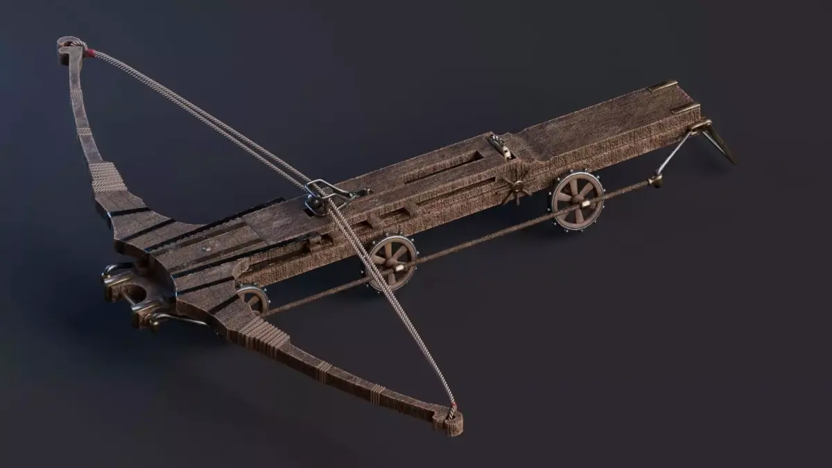 Da Vinci Inventions - Giant crossbow Low-poly 3D model