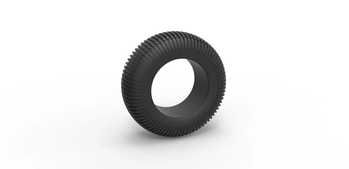 Dune buggy rear tire 21 Scale 1 to 25 3D print model