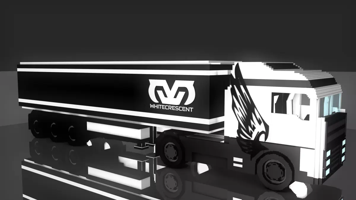 Minecraft Truck Trailer 3D Model V1 Free 3D Model Free 3D model