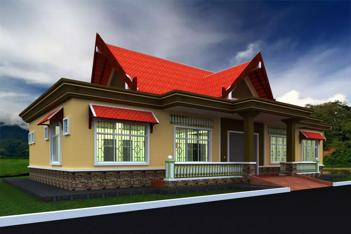 commercial public building 3D model