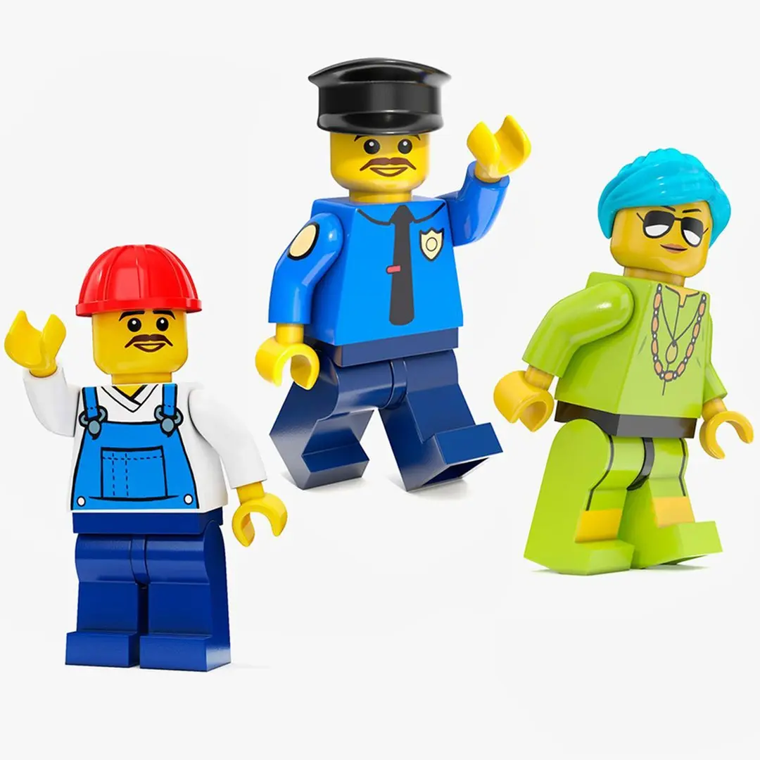 LEGO Minifigures Rigged for Maya Collection 2 3D model