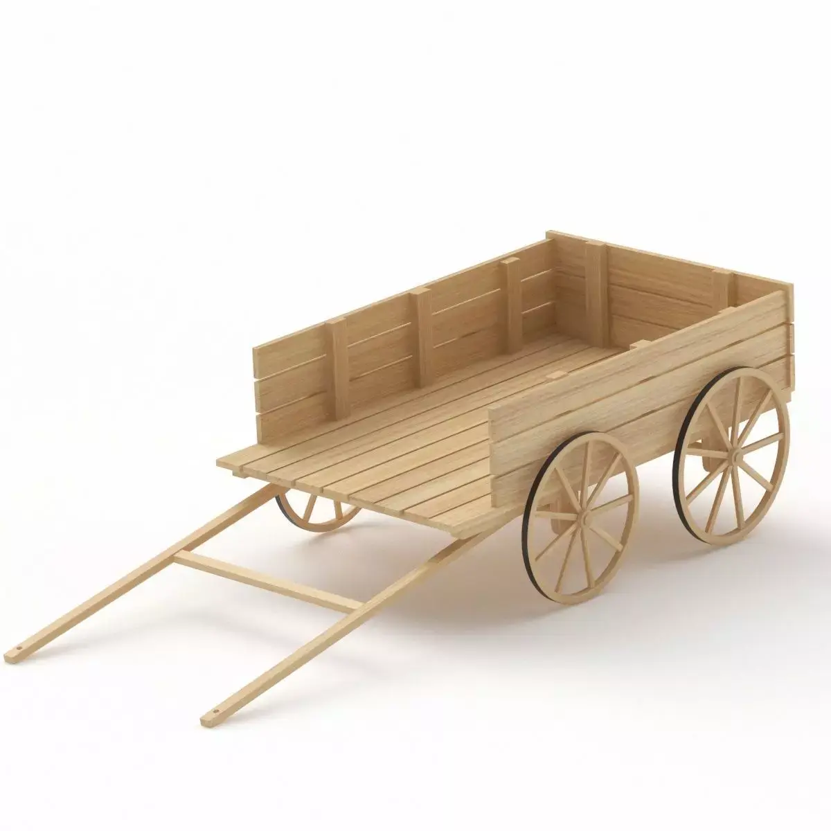Old Wooden Cart 3D model buy