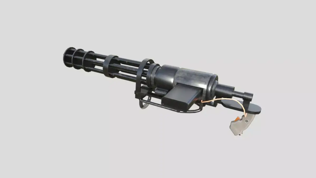 MINI gun model 3d game ready model Low-poly 3D model Low-poly 3D model