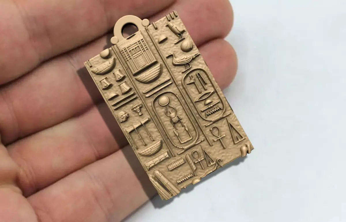ANCIENT EGYPTIAN PART OF THE WALL PENDANT 3D print model
