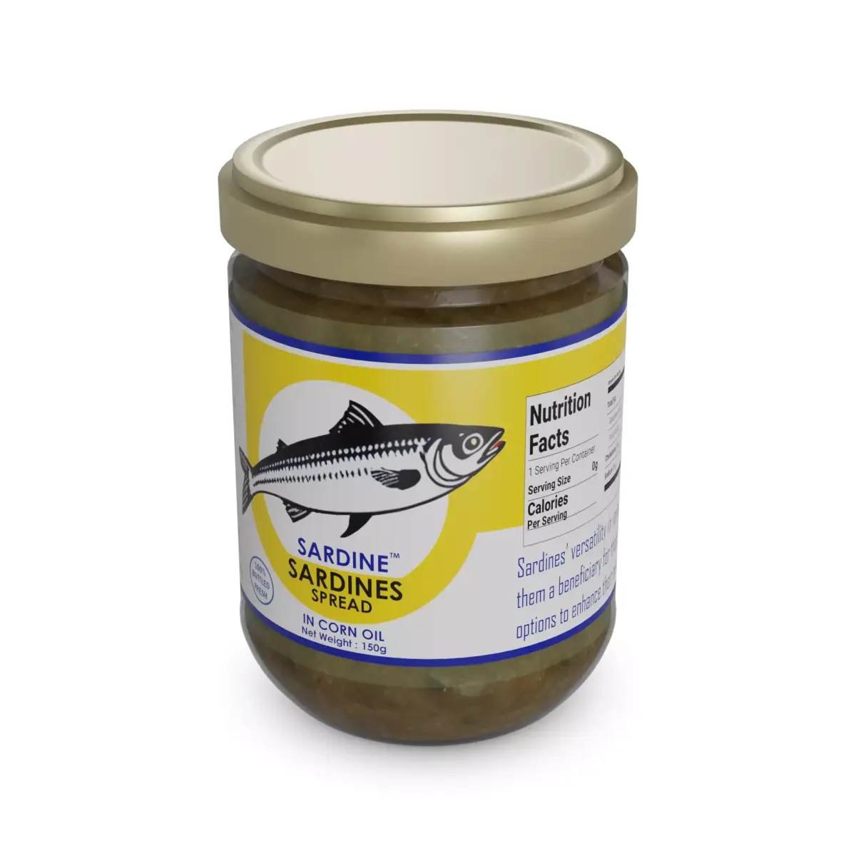 Fish spreads and pates Sardine Spread Low-poly 3D model