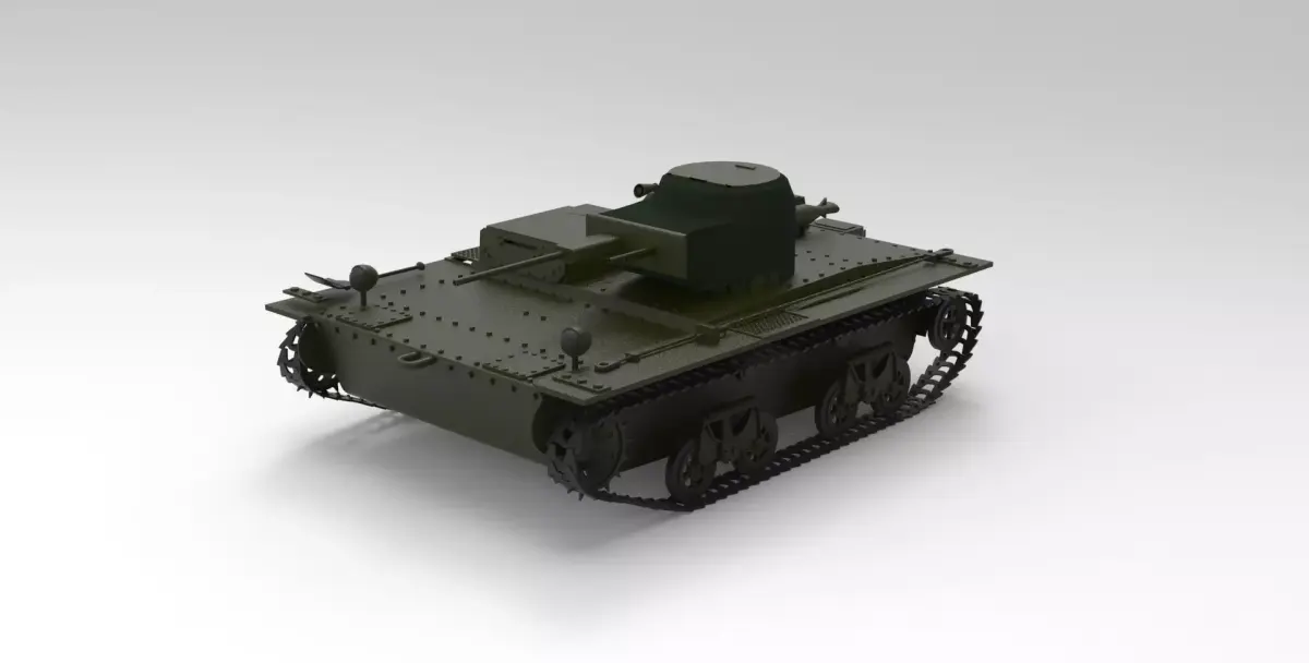 T-38 tank 3D model