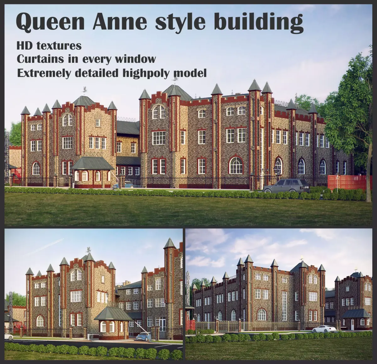 Queen Anne style building 3D model