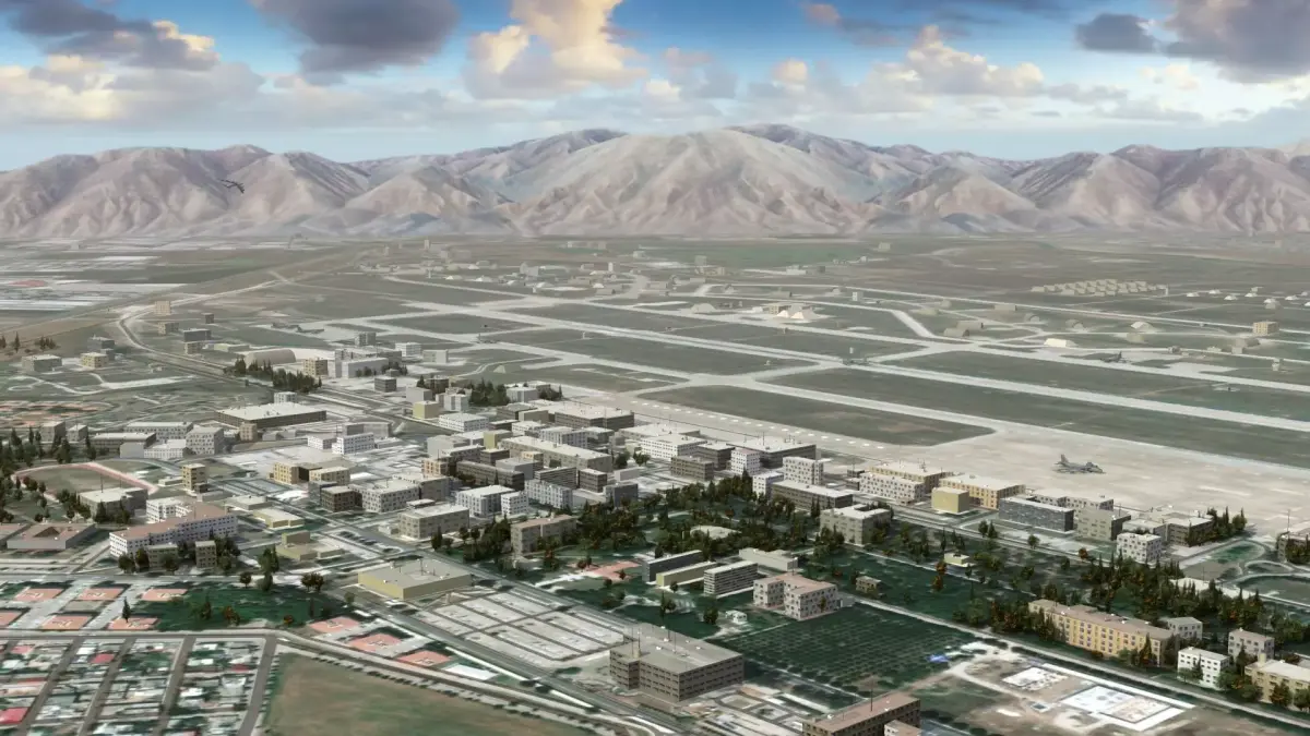 Military Airbase Low-poly 3D model