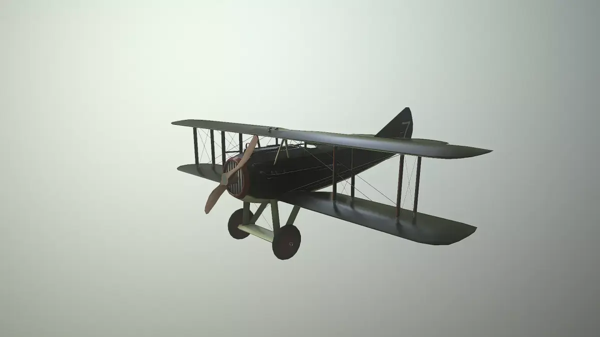 WWI fighter SPAD XIII Low-poly 3D model