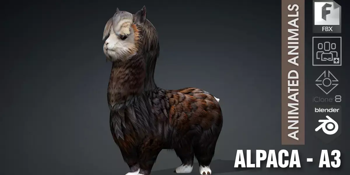 Alpaca A3 Free low-poly 3D model