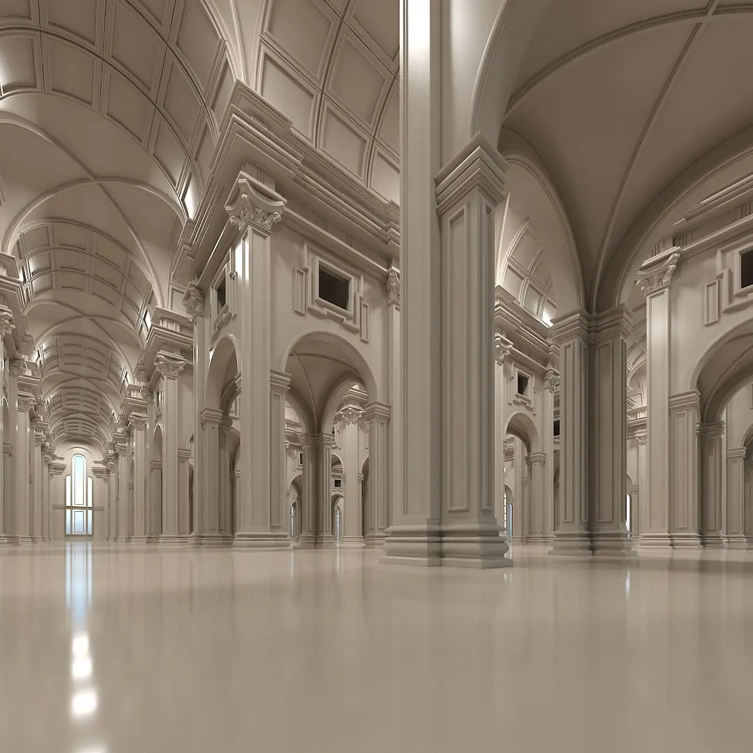 Classical Historic Interior Scene 319 3D model