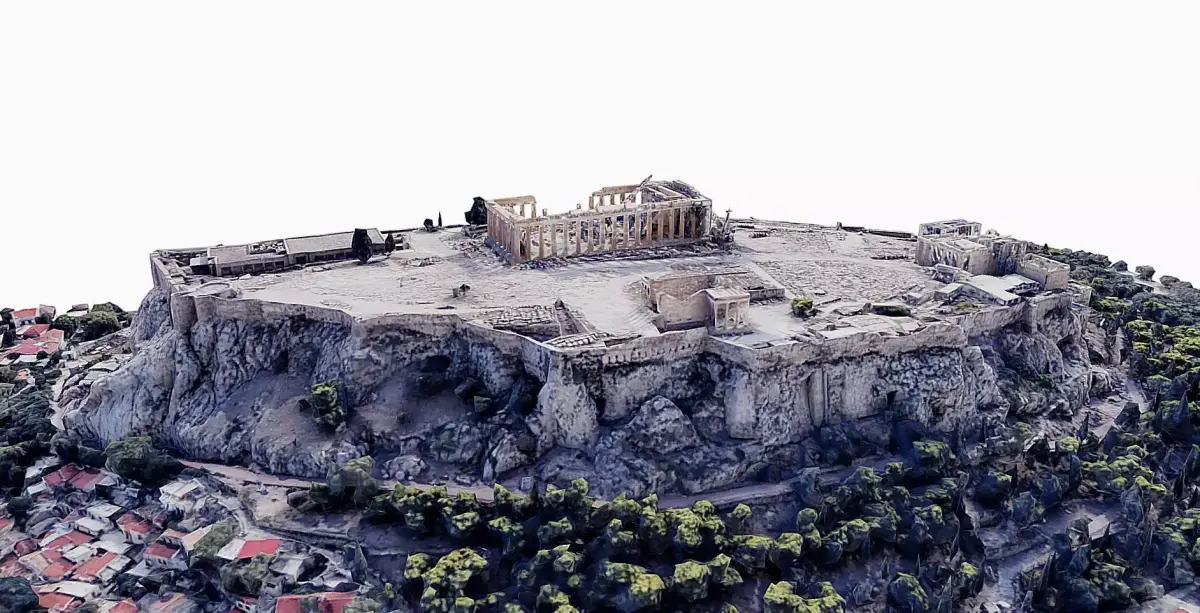 Acropolis of Athens - Parthenon Low-poly 3D model