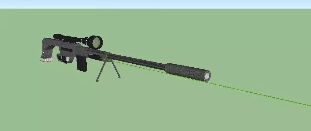 Sniper Rifle 3D model 16