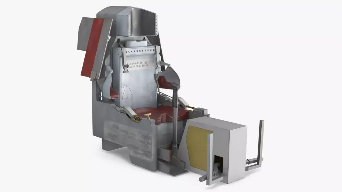 North American X15 Cockpit Ejection Seat Assembly 3D model