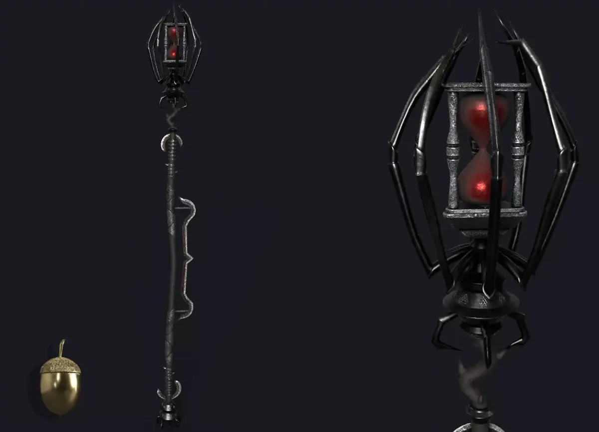 Drow Sorceress Staff Low-poly 3D model