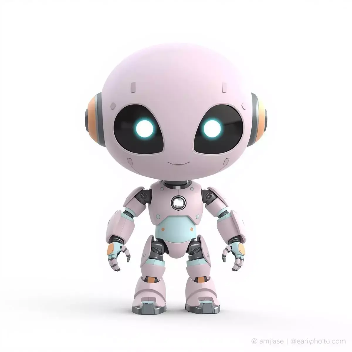 Cute Chibi Alien Robot 3D Model Low-poly 3D model purchase