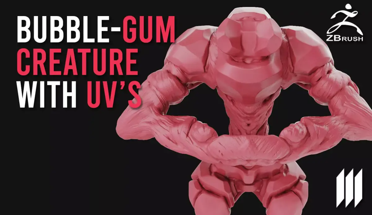 BubbleGum Creature Basemesh With UVs 3D model