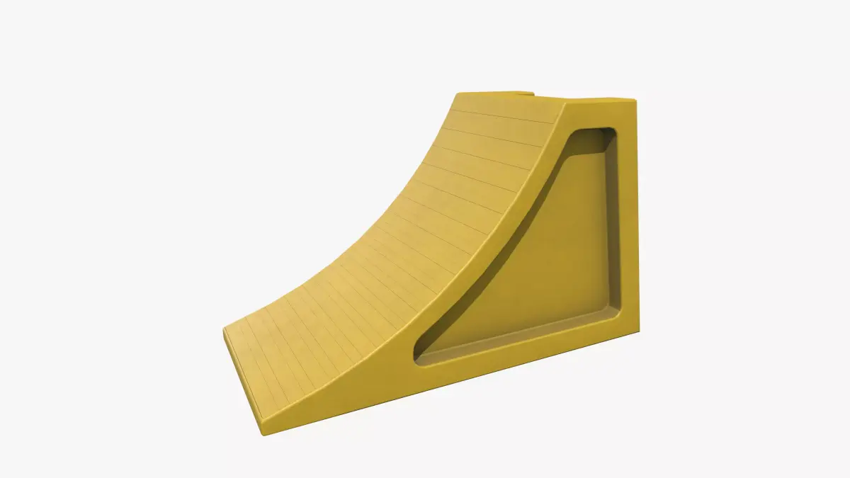 Vehicle chock Low-poly 3D model