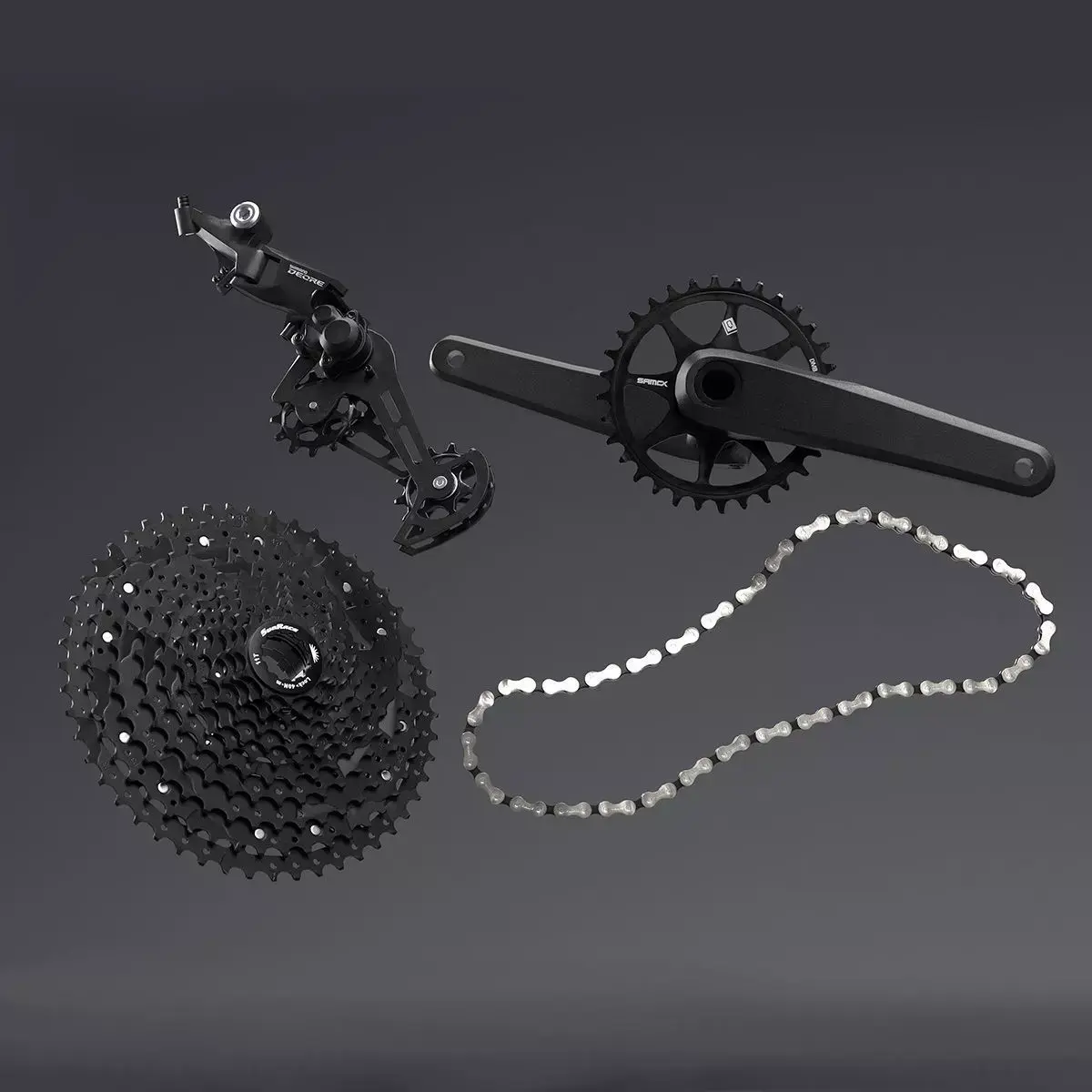 MTB drivetrain Low-poly 3D model
