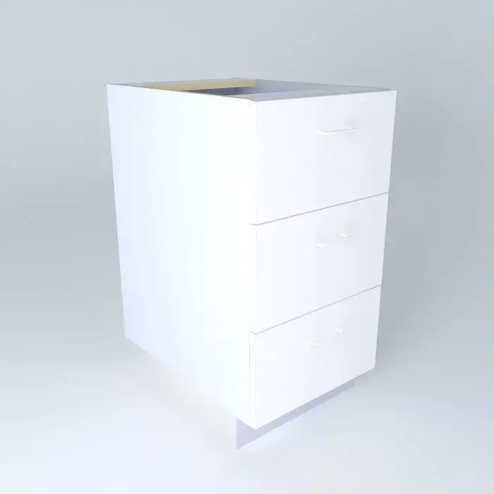 DB3D-1 cabinet with three drawers Free 3D model